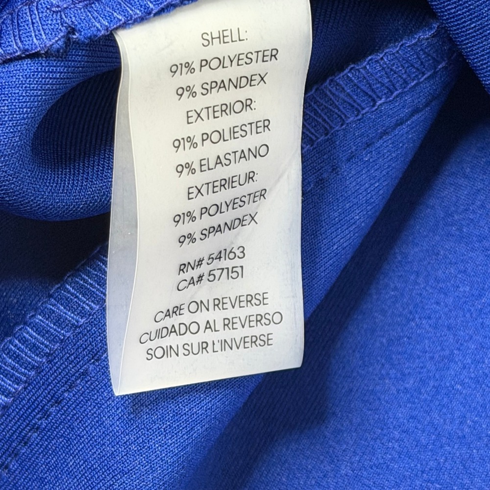 NWT Calvin Klein Blue Sleeveless Scuba Knit Sheath Dress Size 8 Cocktail Career - Picture 8 of 10